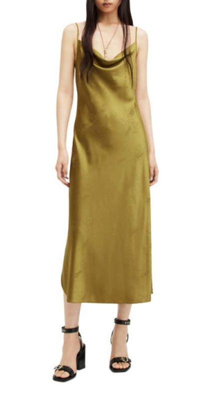 green emerald velvet dress All Saints Breath- 100% Silk Satin French Gothic V Neck Slip Dress Pat – The  Photographist Home main image 0