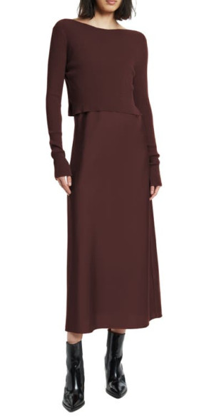 ◆ALLSAINTS◆ [Official] All Saints Hera Jumper W045KA5 All Saints Hera Black Ribbed Split Cuff Jumper Long Sleeve
