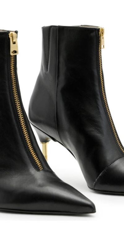 AllSaints AllSaints Natasha Bootie in Black/Warm Brass at Nordstrom, Size 6Us