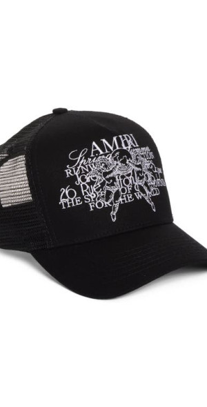 AMIRI - Cherub Trucker Hat in Black - 10Z Canvas at Nordstrom