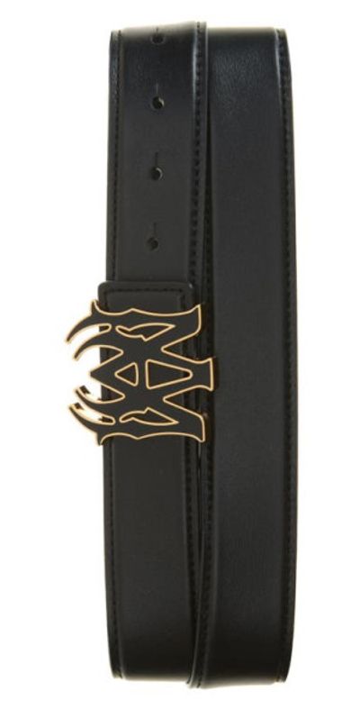 AMIRI AMIRI Core Logo Buckle Leather Belt in Black at Nordstrom, Size 90