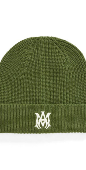 AMIRI - M. A. Logo Beanie in Green
