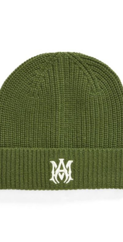 AMIRI - M. A. Logo Beanie in Green display picture 1