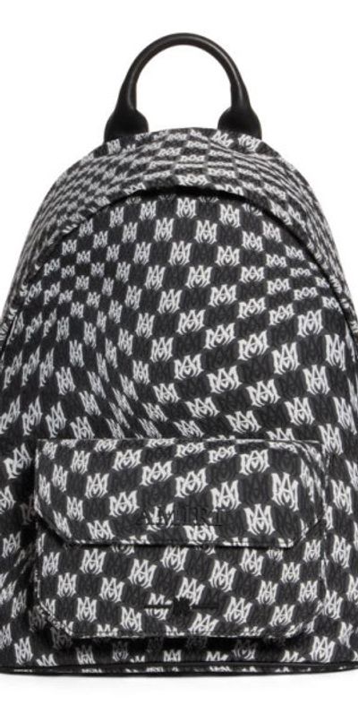 AMIRI - Wavy Logo Houndstooth Backpack in Black at Nordstrom display picture 3