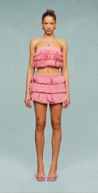 AMUR AMUR Capri Applique Shift Top in Pink Opal at Nordstrom, Size 0