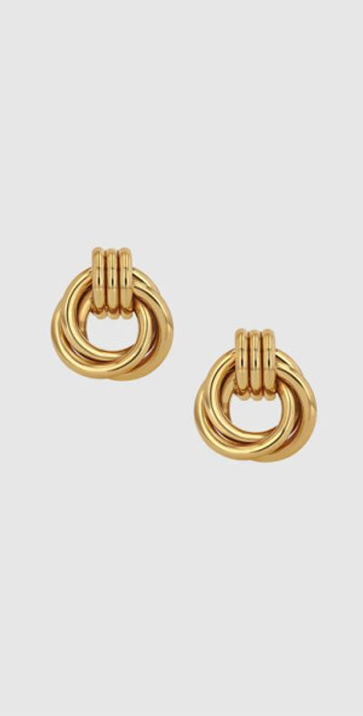 ANINE BING ANINE BING Triple Knot Earrings in Gold at Nordstrom