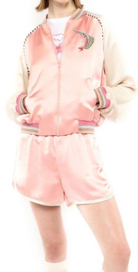 Anna Sui Anna Sui Satin Souvenirs Shorts in Pastel Pink at Nordstrom, Size X-Small