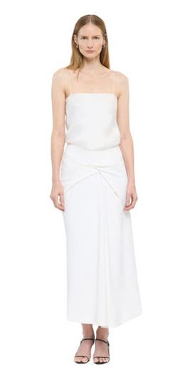 Another Tomorrow Another Tomorrow Asymmetrcal Twist Skirt in Off White at Nordstrom, Size 46 It