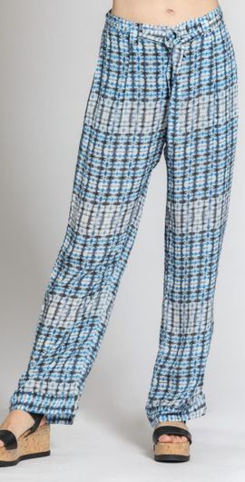 APNY APNY Belted Print High Waist Pants in Blue Multi at Nordstrom, Size X-Small