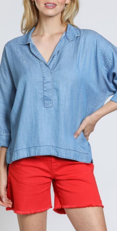 APNY APNY High-Low Shirt in Light Indigo at Nordstrom, Size X-Small