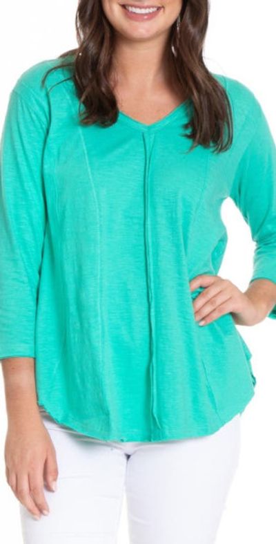 APNY APNY Slub Cotton V-Neck T-Shirt in Garden Green at Nordstrom, Size X-Small