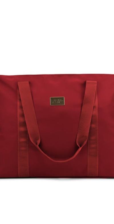 BADGLEY MISCHKA BADGLEY MISCHKA Uncomplicated Nylon Weekender Travel Tote Bag in Burgundy at Nordstrom