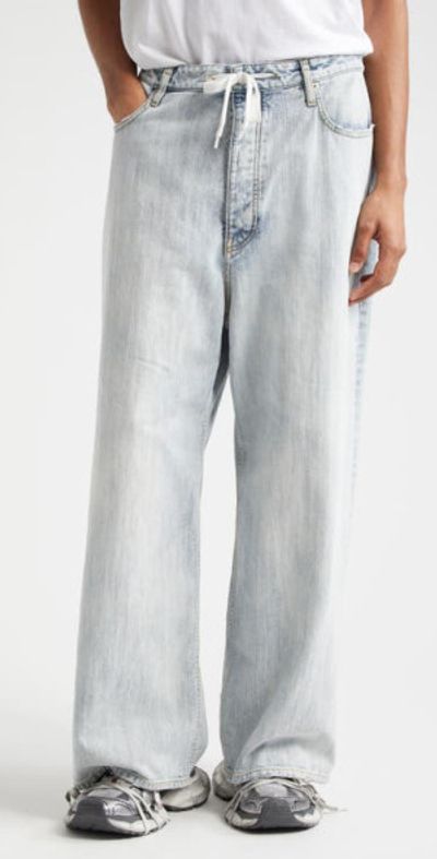 Balenciaga Baggy Denim Jeans in 9780 Bleached Ring at Nordstrom