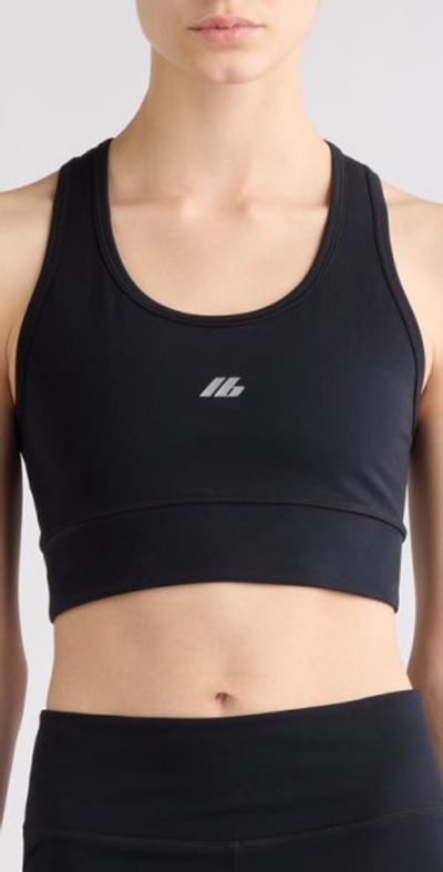 Balenciaga Balenciaga Logo Sports Bra in Black/Reflective