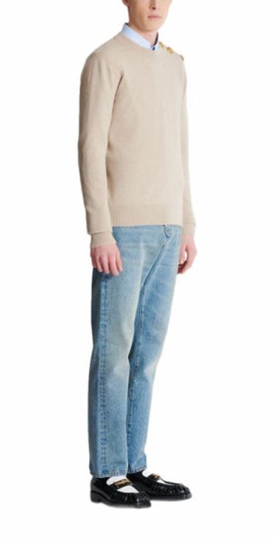 Balmain Balmain Eco-cashmere jumper in Beige at Nordstrom, Size Small