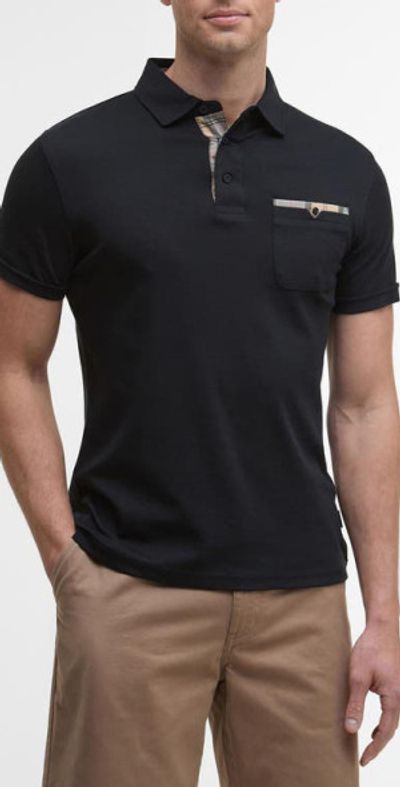Barbour Barbour Corpatch Polo in Black at Nordstrom, Size X-Large