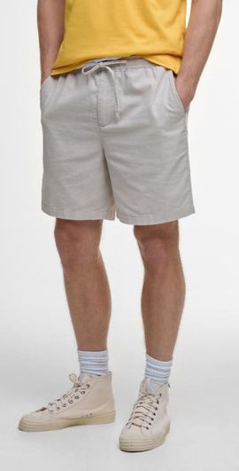 Barbour Barbour Relaxed Fit Linen & Cotton Drawstring Shorts in Mist at Nordstrom, Size Small