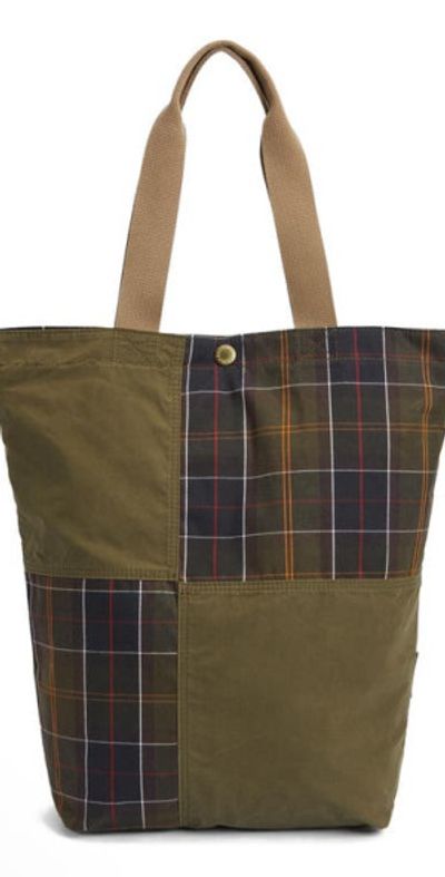 Barbour Barbour Transport Patchwork Tote in Dusky Green at Nordstrom