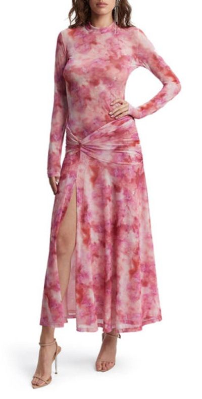 fitted lace wedding dress Pink Tie Dye Maxi main image 0
