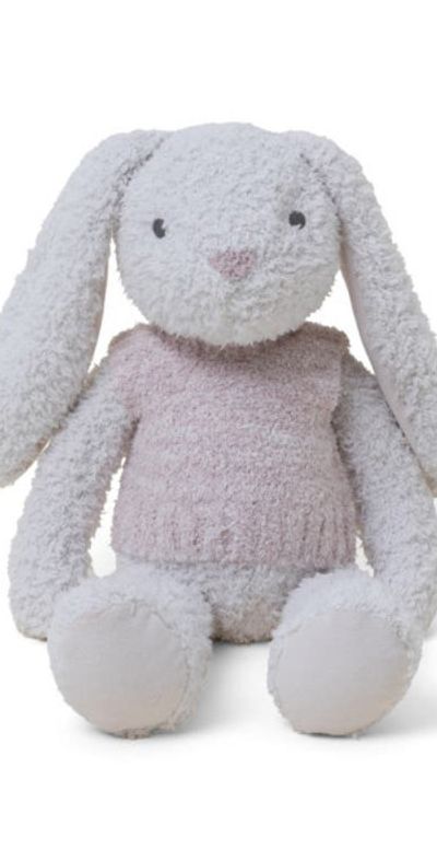barefoot dreams barefoot dreams CozyChic Bunny Buddy Stuffed Animal in Almond-Pink