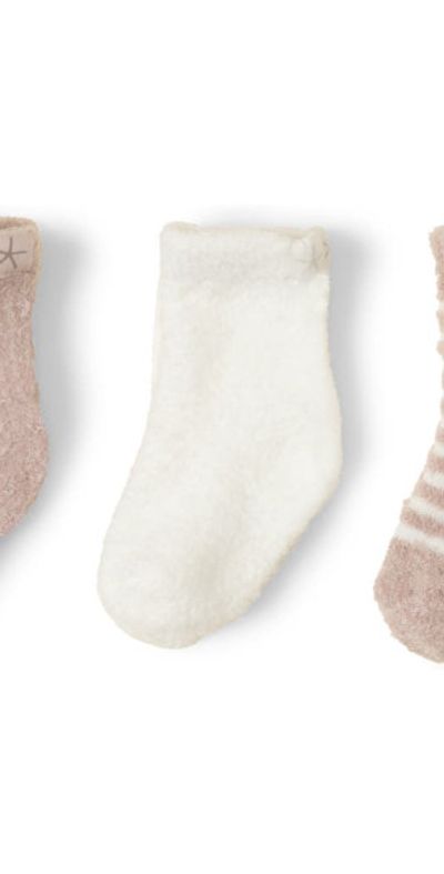 barefoot dreams barefoot dreams CozyChic® Lite Assorted 3-Pack Socks in Faded Rose/Pearl at Nordstrom