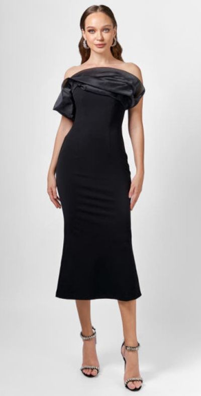 Bariano Bariano Kiarra Strapless Midi in Black at Nordstrom, Size 10