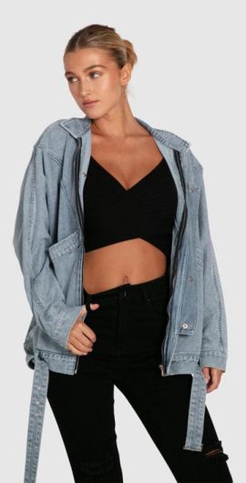 Belle & Bloom Belle & Bloom All About You Denim Jacket in Stonewash at Nordstrom, Size X-Small Au