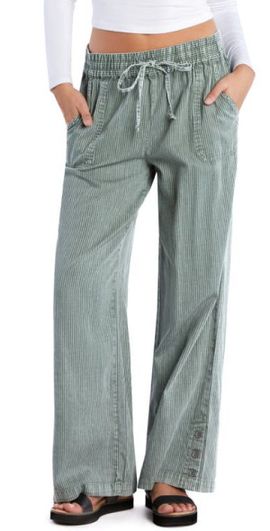Billy T Billy T Hero High Waist Wide Leg Pants in Army Rr Stripe at Nordstrom, Size X-Small