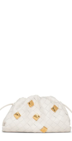 Bottega Veneta - Mini Pouch Intrecciato Studded Leather Crossbody