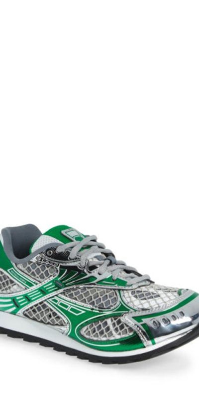 Bottega Veneta Orbit Low Top Sneaker in Silver-Parakeet