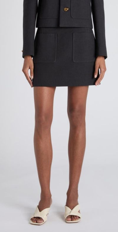 Bottega Veneta Bottega Veneta Patch Pocket Miniskirt in 1370 Anthracite at Nordstrom, Size 0 Us