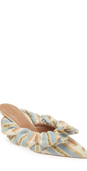Brother Vellies - Grandma Stell Scallop Ruffle Pointed Toe Mule
