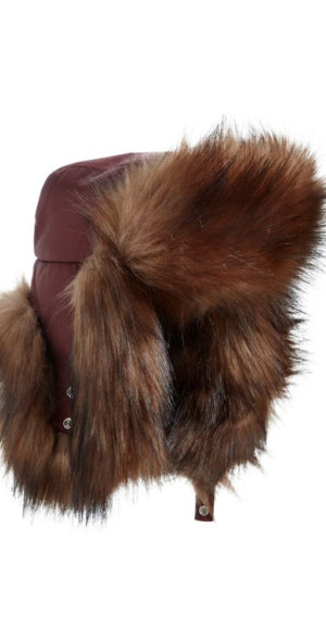 burberry - Aviator Faux Fur Trapper Hat in Plum at Nordstrom