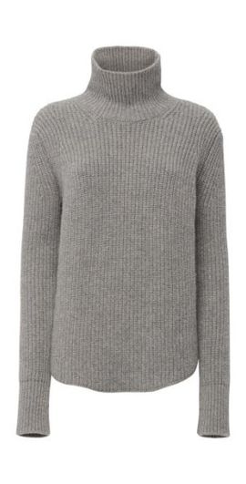 Callas Milano Callas Milano Barrie Long sleeve turtleneck ribbed sweater in Grey at Nordstrom, Size Large It