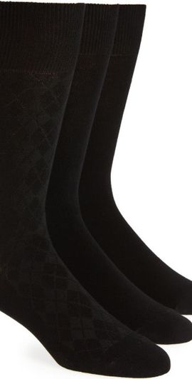 Calvin Klein Calvin Klein 3-Pack Dress Socks in Black at Nordstrom