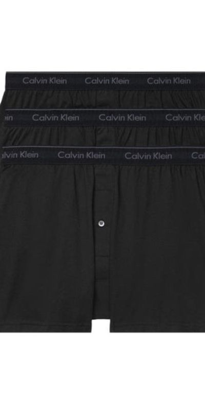 Calvin Klein Calvin Klein 3-Pack Knit Cotton Boxers in Black at Nordstrom, Size Small
