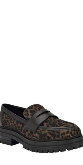 Calvin Klein Calvin Klein Grantly Genuine Calf Hair Lug Sole Loafer in Leopard at Nordstrom, Size 5