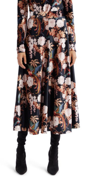 Floral Nordstrom High Low Skirt Cara Cara Gianna Floral Velvet