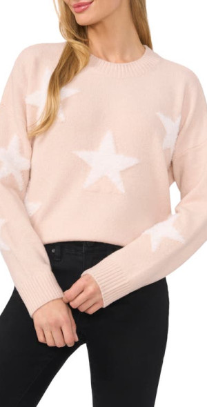 CeCe Eyelash Star Sweater in Blushing at Nordstrom Size Xx Small