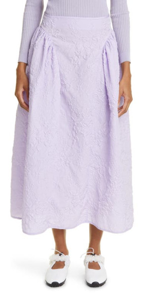 Cecilie Bahnsen - Fabiola Dahlia Matelassé Skirt in Lavender at
