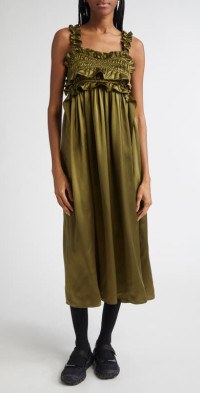 CECILIE BAHNSEN - Anna Karin tiered checked seersucker maxi