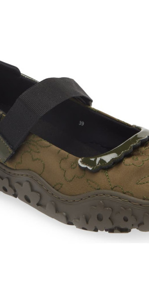 Cecilie Bahnsen - Octave Quilted Mary Jane Sneaker in Olive at