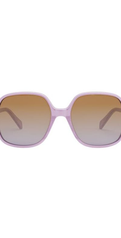 CELINE Bold 3 Dots 54mm Gradient Square Sunglasses in Ivory/Gradient Brown Bold 3 Dots square sunglasses in grey - Celine Eyewear  main image 3