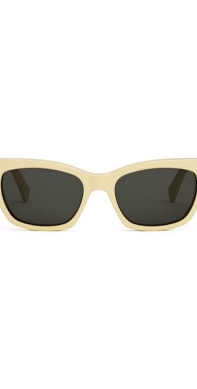 CELINE - Monochroms 54mm Cat Eye Sunglasses in Shiny Yellow  display picture 1