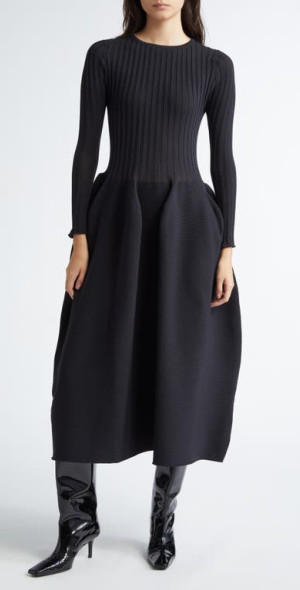 【joe】CFCL POTTERY LONG SLEEVE DRESS CFCL - Pottery Long Sleeve Dress in Black – gravitypope