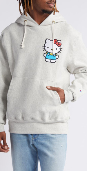 Champion - x Sanrio Hello Kitty® Embroidered Fleece Hoodie in