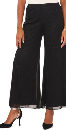 Chaus Chaus Mesh Palazzo Pants in Black at Nordstrom, Size Small