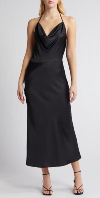nordstrom black halter dress Women's Vix Paula Hermanny Lelia Long Dress - Black