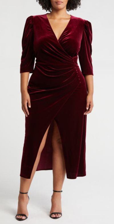 knee length dresses for ladies LUCIANNA MAXI WRAP DRESS – Envy by Melissa Gorga main image 1