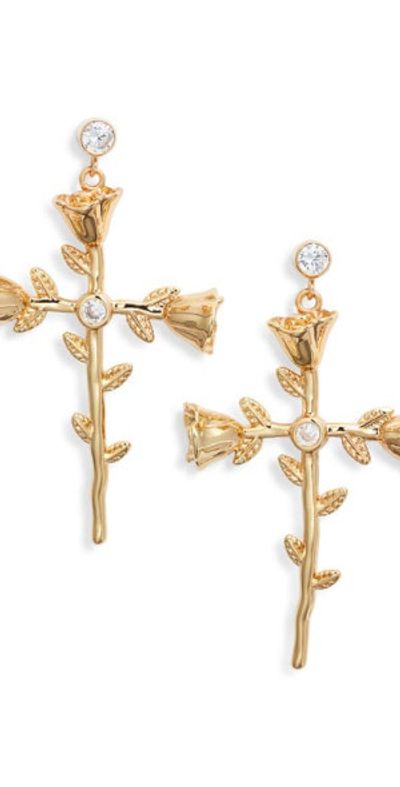 Child of Wild Child of Wild Rosa Sacra Drop Earrings in Gold at Nordstrom